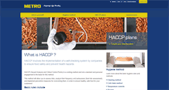 Desktop Screenshot of metro-haccp.com